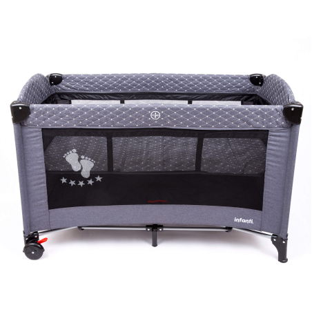 לול פלטינום דו קומתי PLATINUM - אפור כהה Dark Grey Quilt Infanti