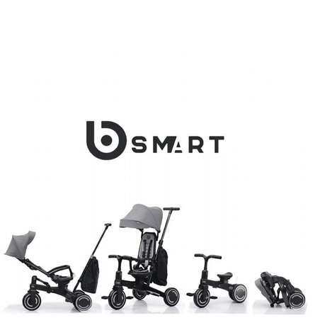 תלת אופן חדשי 5 ב1 דו כיווני מתקפל - מבית ביסמרט BSMART-אפור