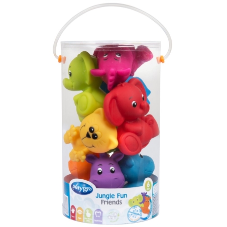 דמויות ג'ונגל לאמבטיה 8 יחידות פלייגרו PLAYGRO