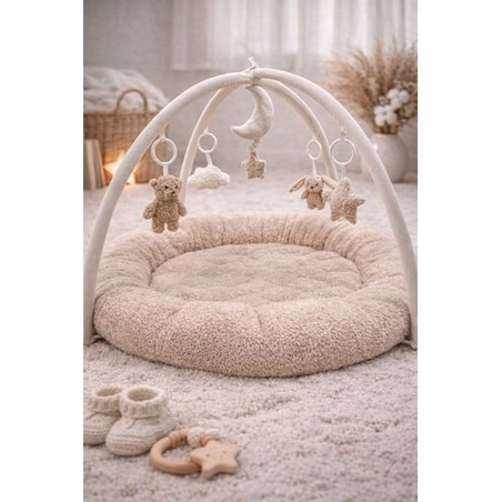 אוניברסיטה ומשטח פעילות לתינוק מרופד במיוחד - ספארי עגול Nuni