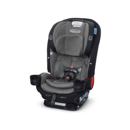 כיסא בטיחות משולב בוסטר SlimFit3 LX - אפור/שחור Stanford