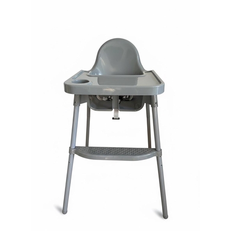 כיסא אוכל 2ב1 אפור TWINY