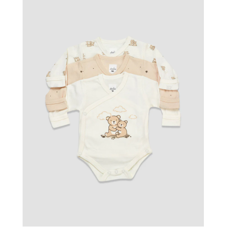 3 בגדי גוף מעטפת Bears אופוויט ומוקה טריקו לורנס