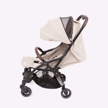 טיולון מון B19 שלד שחור ריפוד בז ידית ופגוש חום Infanti