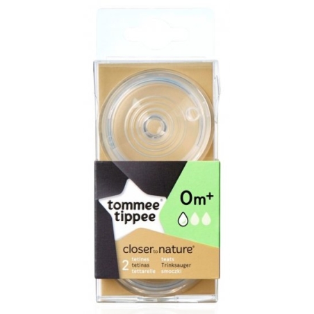זוג פטמות זרימה איטית Tommee Tippee Closer To Nature - שלב 1