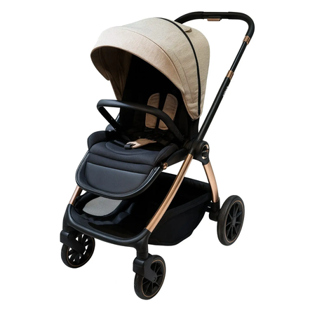 עגלת תינוק משולבת כולל אמבטיה וטיולון דגם Leona צבע בז'