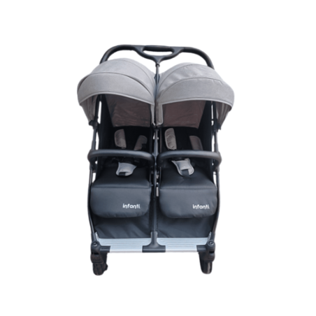עגלת תאומים מיניאטור אפור / GREY אינפנטי INFANTI