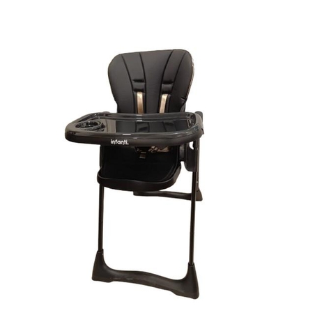 כסא אוכל לתינוק מגיל חצי שנה דגם ביסטרו צבע שחור INFNTI
