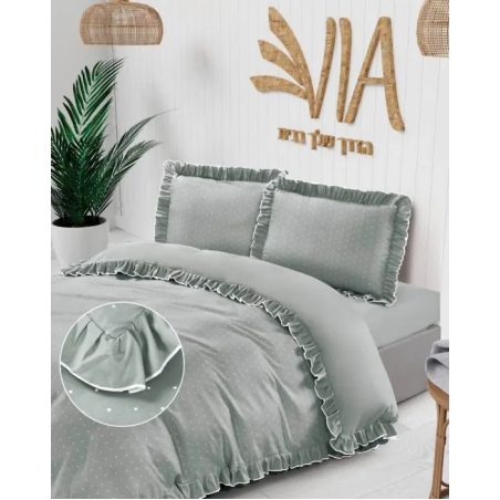 סט מצעים למיטה יחיד בוניטה פיסטוק נקודות 90/200