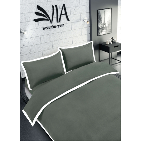 סט מצעים למיטה זוגית רחבה בובו צבע ירוק 180/200