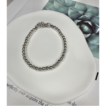 צמיד - Silver Hematite