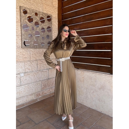 שמלה לוריס - ירוק זית