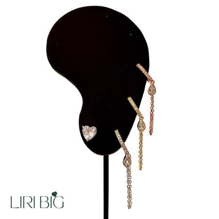 עגילי טיפה בשלושה צבעים, עשויים מכסף טהור ! עגילים לחתונה