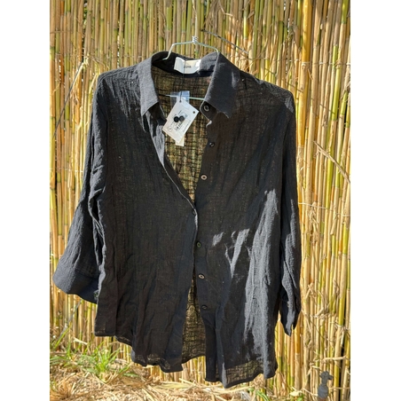 חולצת פשתן שחורה מושלמת