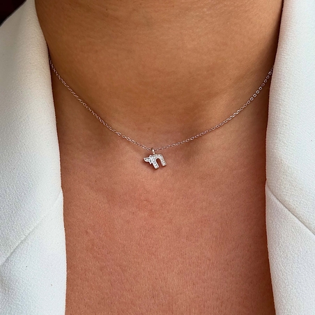 שרשרת חי מכסף טהור קטנה והיסטרית