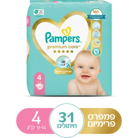 פמפרס פרימיום חיתולים מידה 4