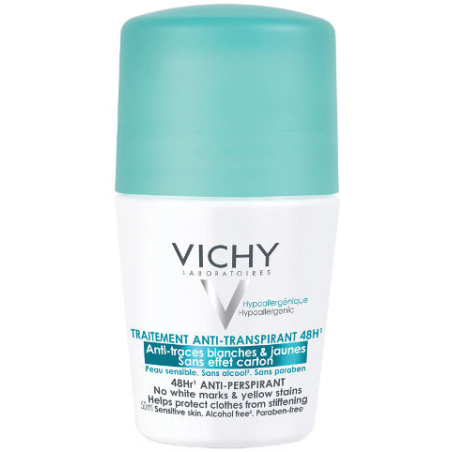 VICHY - דאודורנט רול און אנטי פרספירנט אינו משאיר סימנים על הבגדים 48 שעות