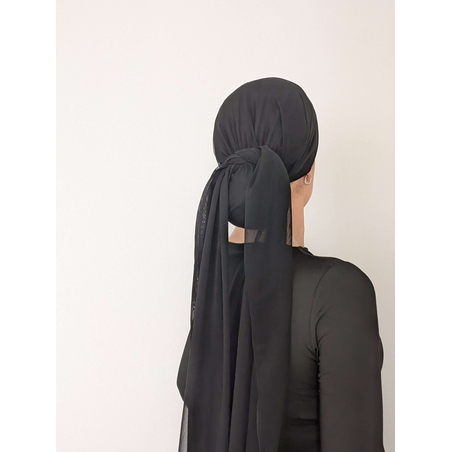 מטפחת לונג רשת - שחורה