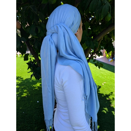 מטפחת לונג פרנזים - תכלת