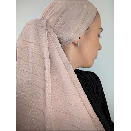 מטפחת לונג פליסה שיפון - ורוד