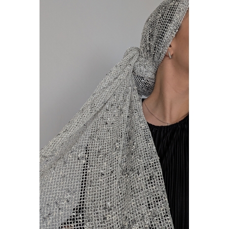 מטפחת לונג רשת - לבן