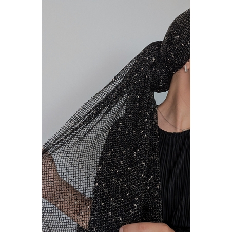 מטפחת לונג רשת - שחור