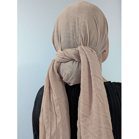 מטפחת לונג פליסה שיפון - קאמל