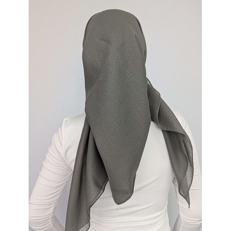 מטפחת מרובעת מילאנו פשתן דקיק - אפרפר