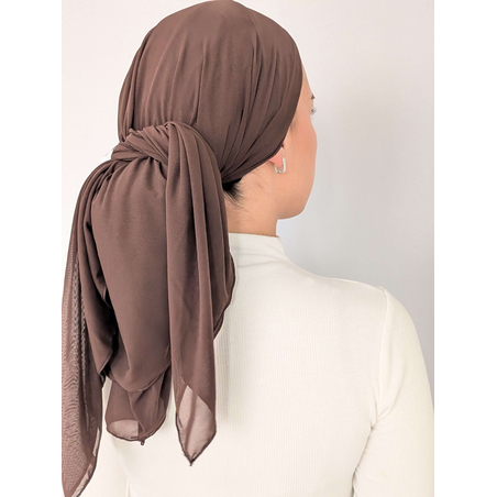 מטפחת מרובעת רשת לייקרה - חומה