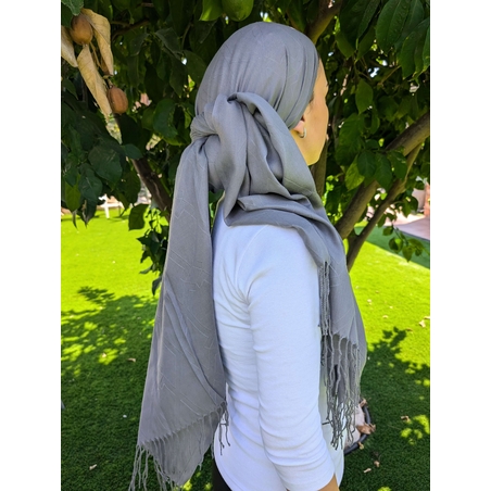 מטפחת לונג פרנזים - אפור