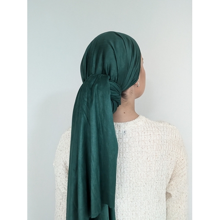 מטפחת לונג זמש - ירוק בקבוק