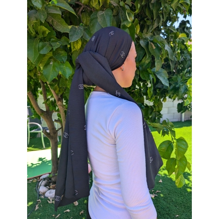 מטפחת לונג שאנל - שחור
