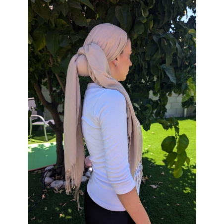 מטפחת לונג פרנזים - קפה לטה