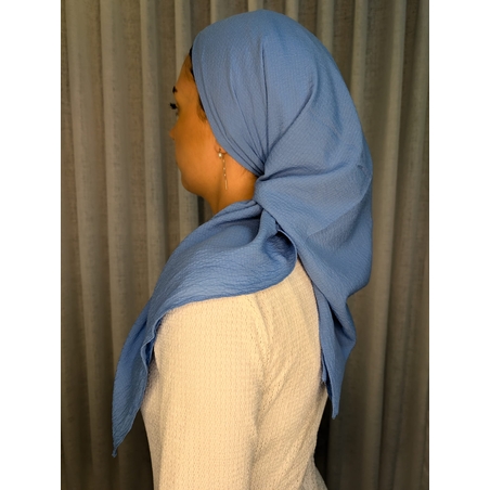 מטפחת מרובעת קרפ - תכלת