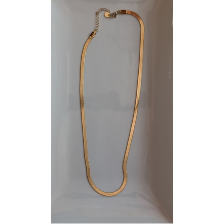 שרשרת פס דק stainless steel - זהב