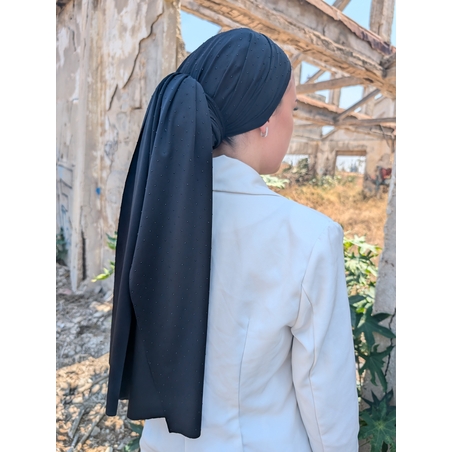 מטפחת לונג יהלומים - שחור