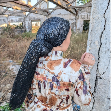מטפחת לונג פייטים - שחור