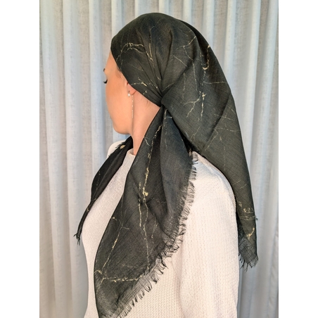 מטפחת מרובעת שיש שחורה