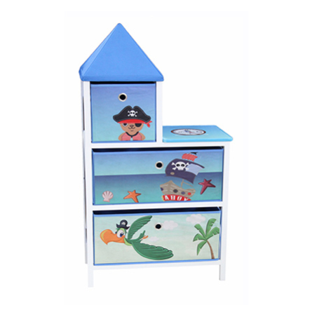 ארגונית 3 מגירות + מדף מעוצב