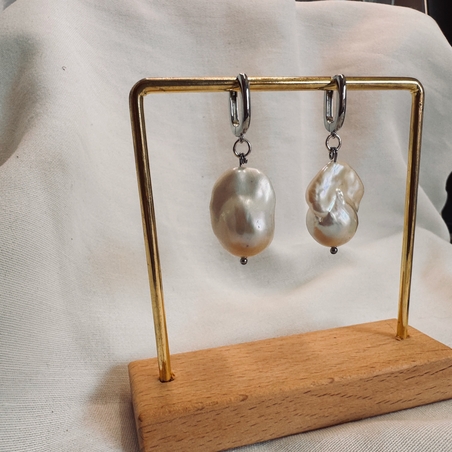 עגילי בארוק כסף