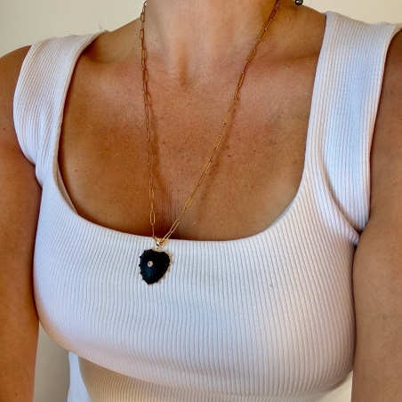 שרשרת לב שחור