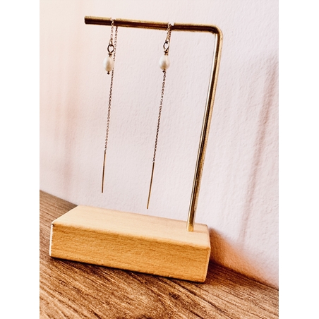 עגיל חוט פנינה