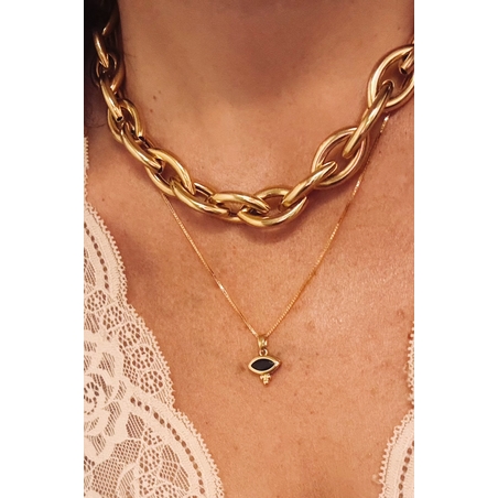 שרשרת לונה אבן שחורה