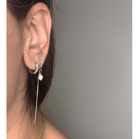 עגילי דיאנה אבן ירוקה