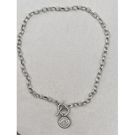 שרשרת חוליות תליון כסף