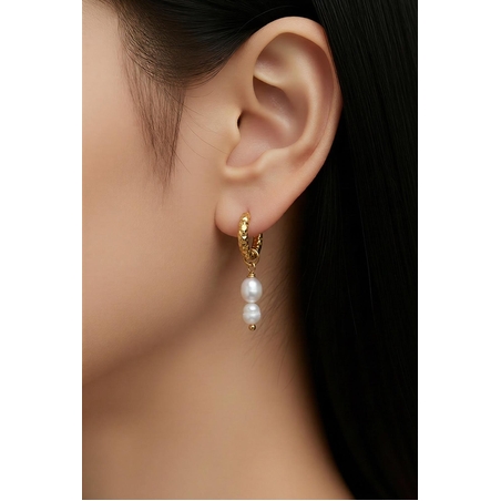 עגילי Textured Pearl