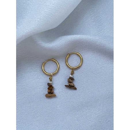 עגילי ג׳ספר חום