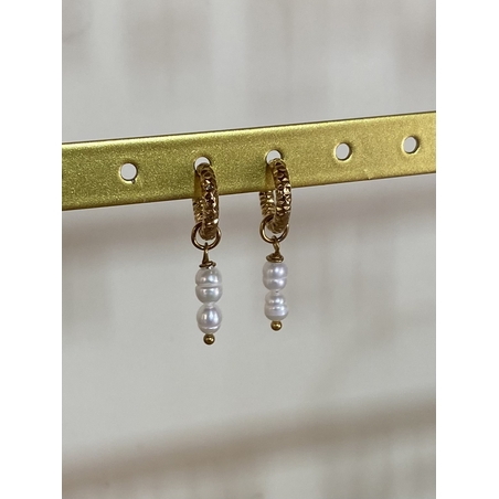 עגילי Textured Pearl