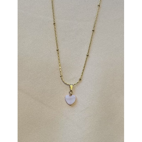 שרשרת לב ורוד