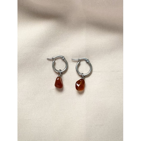 עגילי Amber Stone